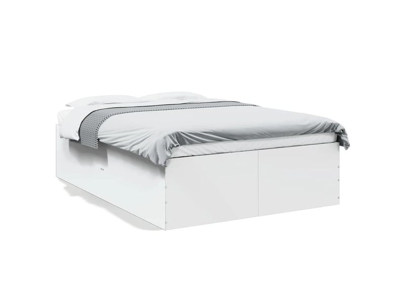  Lit double- lit adulte -  cadre de lit sans matelas blanc 135x190 cm  - Conforama A