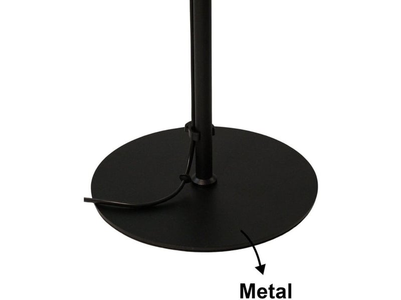  Lampadaire noir metal 147 cm abat-jour ovale pvc e27 780SGN4784 - Conforama D