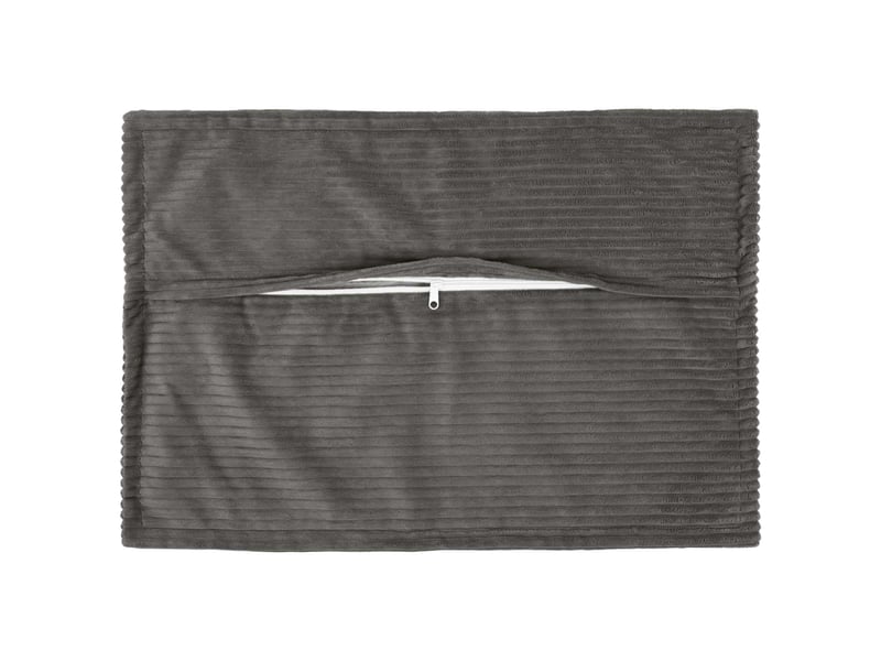  Lot de 6 housses de coussin houten gris foncé 30 x 50 cm cf49825  - Conforama C