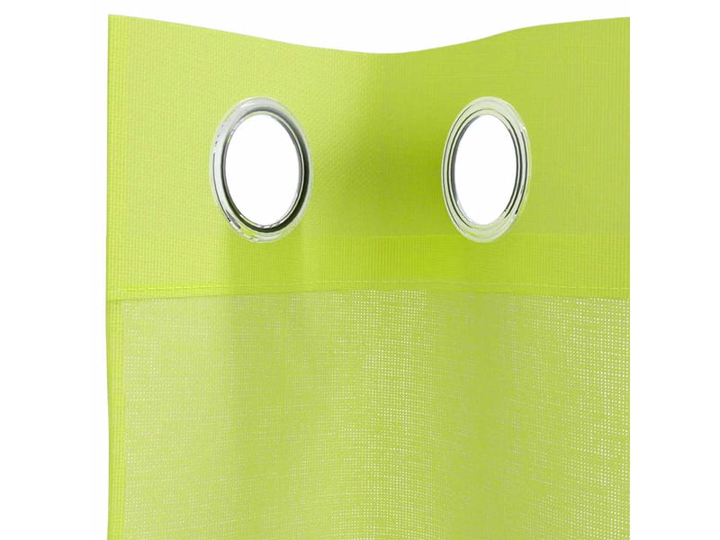  Lot de 2 rideaux en voile, voilages avec œillets vert pomme 140x245 cm cf44433  - Conforama E