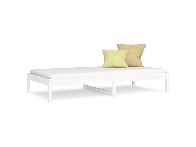  Lit simple- lit adulte -  lit de jour sans matelas blanc 80x200 cm bois de pin massif  - Conforama A