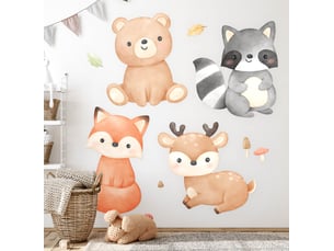 Sticker mural - animaux de la forêt80x102 cm