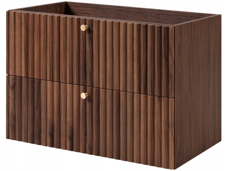  Meuble sous vasque suspendu bello noyer foncé 80 cm  - Conforama A