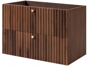 Meuble sous vasque suspendu bello noyer foncé 80 cm