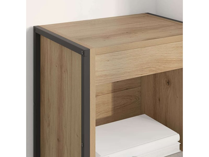  Bibliothèque, armoire à livres 40 x 30 x 121 cm bois d'ingénierie chêne artisan  - Conforama D