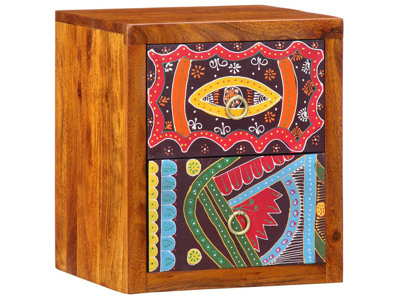  Table de chevet - cabinet de chevet - table de nuit 2 pièces marron 35 x 30 x 40 cm  - Conforama B