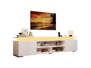 Meuble tv coloris blanc 180 cm <strong>MODENUIT </strong> <strong></strong>