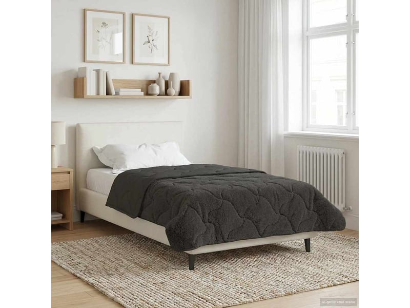  Duvet d'hiver - couette 135 x 200 cm hiver - couette anthracite respirant  - Conforama B