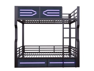Lit superposé 140x200 cm <strong></strong>  <strong></strong> coloris noir