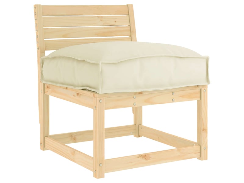 Coussin d'assise, coussin pour chaisecanapé tissu oxford crème 50 x 50 x 12 cm cf56657 - Conforama A
