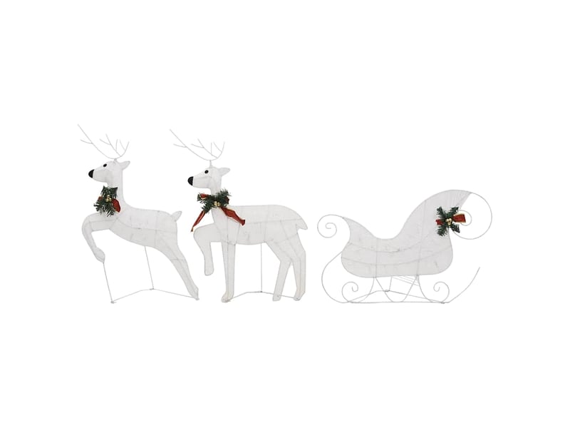  Décoration de noël renne et traîneau 140 led extérieur blanc  - Conforama E