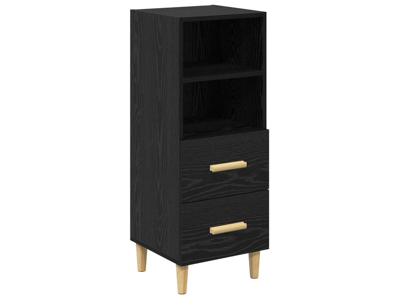  Buffet - bahut - meuble de rangement chêne noir 34 x 34,5 x 90 cm bois d'ingénierie  - Conforama A