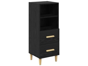 Buffet - bahut - meuble de rangement chêne noir 34 x 34,5 x 90 cm bois d'ingénierie