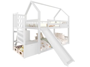 Lit superposé 90x200 cm <strong>MODENUIT </strong>  <strong></strong> coloris blanc
