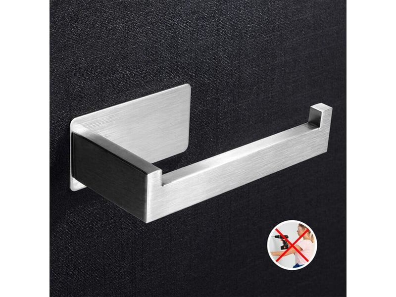  Porte-papier toilette porte papier toilette, acier inoxydable adhésif, pour cuisine salle de bains - 1  - Conforama A