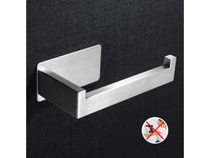 Porte-papier toilette porte papier toilette, acier inoxydable adhésif, pour cuisine salle de bains - 1