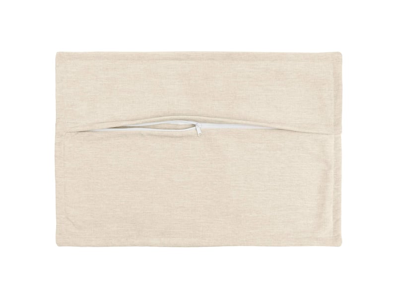  Lot de 6 housses de coussin houten crème 30 x 50 cm tissu chenille cf49808  - Conforama D
