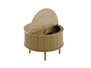 Table basse rond(e) coloris naturel HOMVRA  - 80 cmx80 cm
