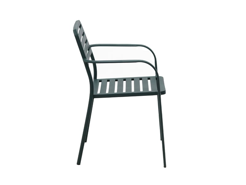  Lot de 2 fauteuils de jardin empilables en métal vert sapin - baca  - Conforama C