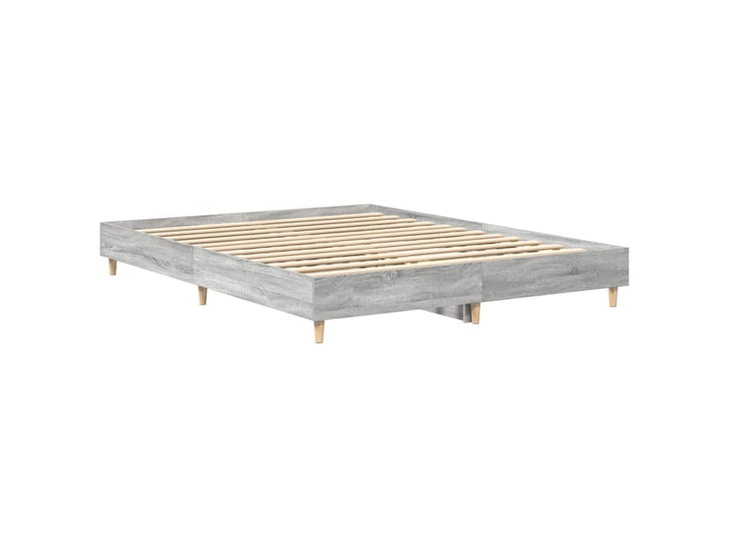  Lit double- lit adulte -  cadre de lit sans matelas sonoma gris 150x200 cm  - Conforama C