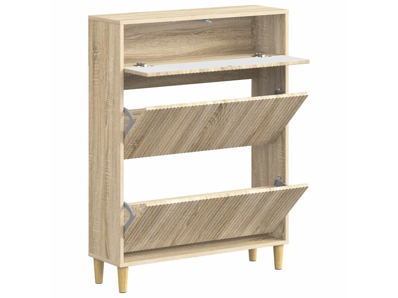  Meuble à chaussure, cabinet à chaussures arnhem 78x24x103 cm bois d'ingénierie shl6219  - Conforama C