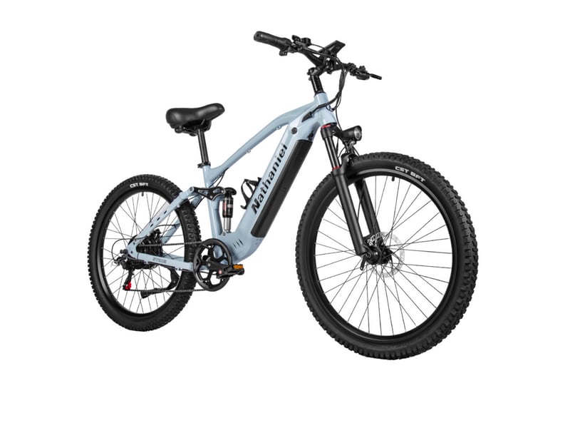 Vtt électrique tout suspendu nathaniel syr03, 27,5 longue autonomie, bleu - Conforama C