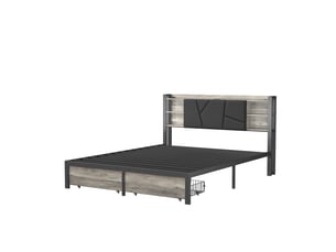 Lit avec rangement 160x200 cm Lonelyo   coloris noir