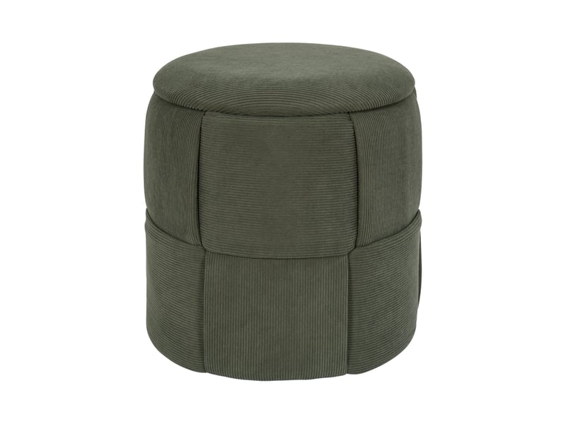 Pouf - home deco factory - jules - rangement - tressé - vert  - Conforama A