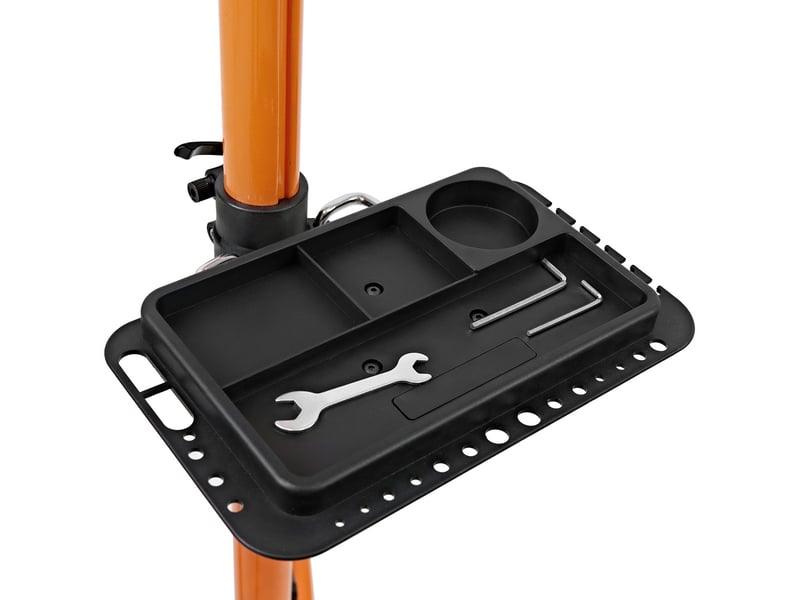 T-mech support réparation vélo réglable, pince rotative 360°, charge 80 kg, plateau magnétique, tige de support, aluminium poudré, pliable, vtt route 217794 - Conforama C