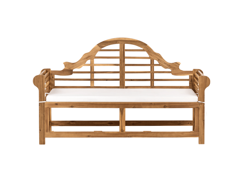  Banc avec coussin d'assise marlboro 180 cm acacia blanc cassé  - Conforama A