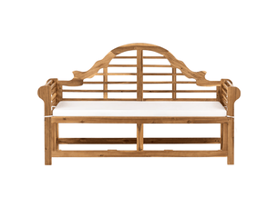 Banc avec coussin d'assise marlboro 180 cm acacia blanc cassé