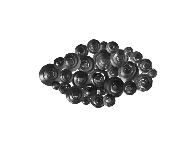  Déco murale roses en métal domizil 80cm noir  - Conforama B