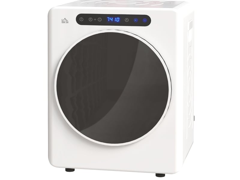  Sèche-linge compact 3 kg 49 x 43 x 61 cm blanc, acier inoxydable, 6 programmes avec commande tactile  - Conforama A