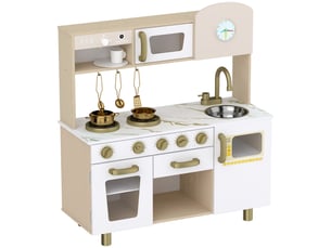 Cuisine enfant bois design rétro équipement et accessoires multiples