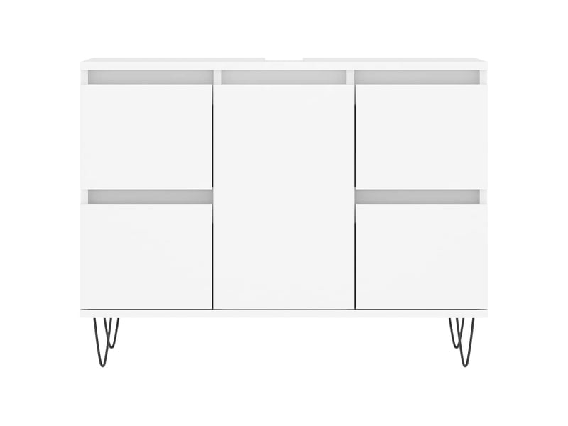  Armoire de salle de bain, meuble de rangement blanc 80x33x60 cm bois d'ingénierie shl3759  - Conforama D