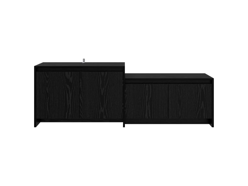  Meuble tv, banc tv 147x35x50 cm chêne noir bois d'ingénierie  - Conforama D