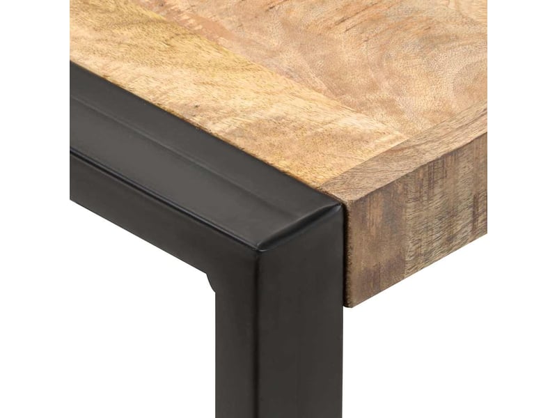  Table à manger, table de salle à manger 70x70x75 cm bois de manguier massif brut  - Conforama C