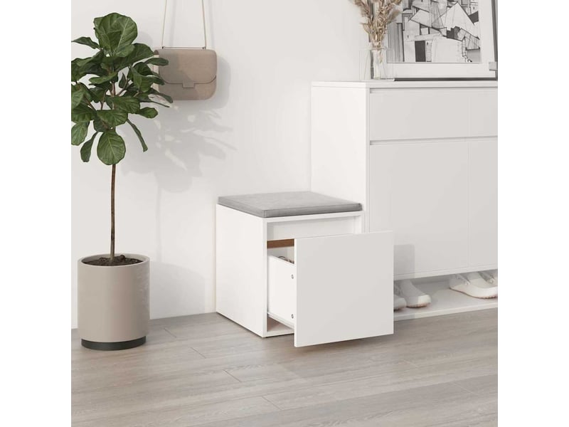  Boîte de rangement bureau blanc 40,5x40x40 cm bois d'ingénierie  - Conforama C