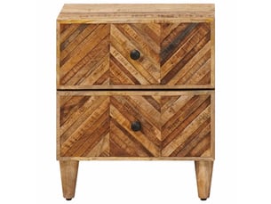 Table de chevet - cabinet de chevet - table de nuit 2 pièces marron 40 x 33,5 x 46 cm
