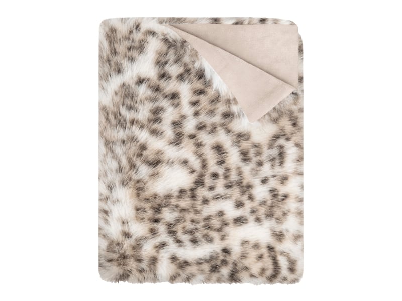  Plaid fausse fourrure léopard 150x200 snow  - Conforama A