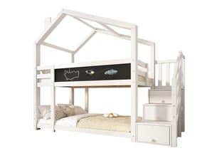 Lit superposé 90x200 cm Morn Vibe coloris blanc