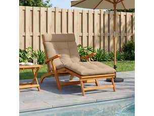 Coussin de transat, coussin pour bain de soleil vianen 100 % polyester sable 200 x 80 x 8 cm cf56344