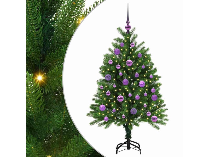  Sapin de noël, arbre de noël avec 150 led avec support vert 120 cm pe shl9487  - Conforama A