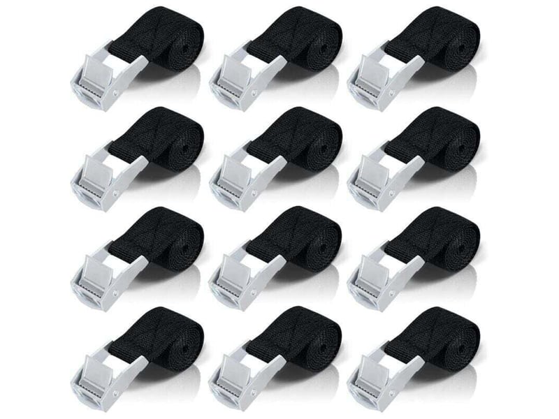 50cm sangle d'arrimage, 12pcs sangle à cliquet avec boucle de serrage en alliage de zinc pour fixation motovoitureporte - Conforama D
