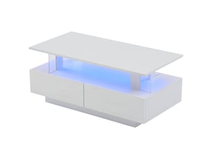 Table basse rectangulaire coloris blanc <strong>MERAX</strong> <strong>merax</strong> - 50 cmx100 cm