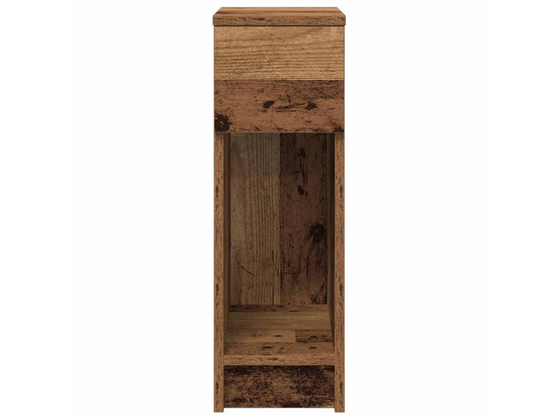  Table de chevet - cabinet de chevet - table de nuit avec tiroir vieux bois 20x36x60 cm  - Conforama C
