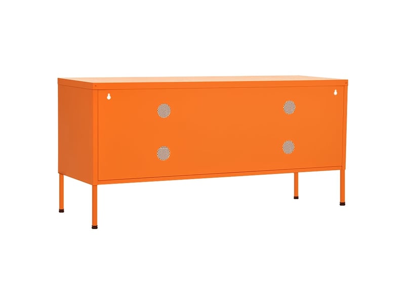  Meuble tv - banc tv - meuble de rangement orange 105x35x50 cm acier  - Conforama E