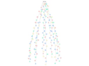 Guirlande lumineuse d'arbre de noël 210 led colorées 210 cm cf62425