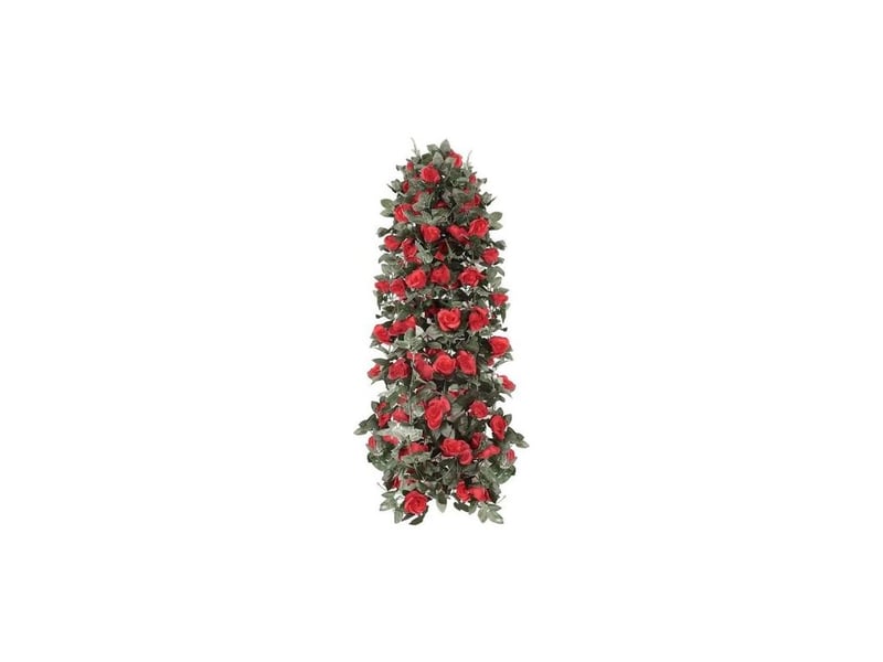 Lots 220cm fleur artificielle rose guirlande vine fausse artificiel rose fleurs rouge artificielle décoratives pour mariage jardin maison décoratio - Conforama A