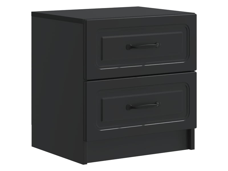 Table de chevet - cabinet de chevet - table de nuit noir 43 x 34,5 x 44,5 cm bois d'ingénierie - Conforama A